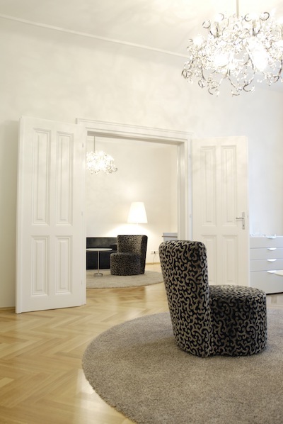 Wohnzimmer der Übergangswohnungen Wien-Landstraße